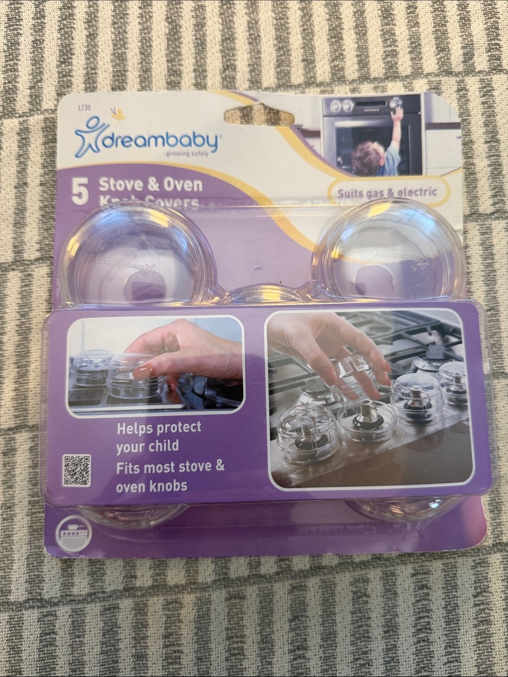 Dreambaby Clear Stove & Oven Knob Covers - Pack of 5